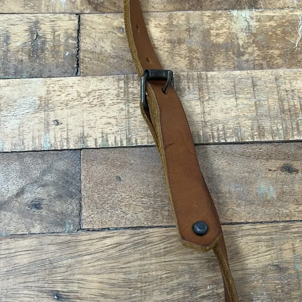 Vintage Style Leather Messenger Bag Handcrafted Adjustable Leather Strap Accent